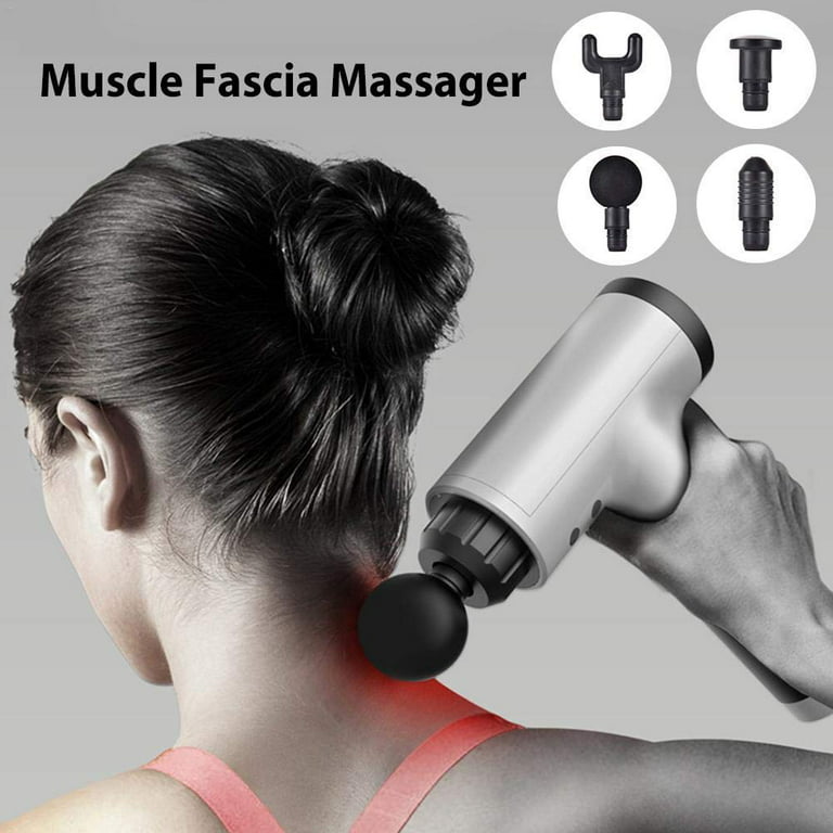 Percussion Massage Gun for Athletes, 6Speeds Professional Handheld Deep  Tissue Muscle Massager, Muscle Massage Gun with 4 Massage Heads for Deep