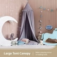 thumbnail image 4 of Bed Canopy, Hanging Mosquito Net, Frills Ceiling Canopy, Room Crib Decoration(Black), 4 of 7