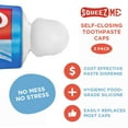 thumbnail image 2 of SqueezMe 3 Pack Self-Closing Toothpaste Caps for Bathroom Hygiene No Mess or Waste for Kids and Adults, 2 of 3