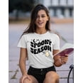 thumbnail image 2 of Spooky Season Halloween Shirt Cute Ghost Costume Women's T-shirt, S, White, 2 of 6