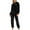 Black, variant on CHUMUD Women's Winter Thermal Pajama Set, Pullover Fleece Loungewear with Soft Cuffed Pants Warm Pullover Sleepwear Sets