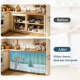 thumbnail image 4 of Christmas Blue Cabinet Curtain 32"Wx55"L, Dustproof Pantry Door Curtain with Self Adhesive Tape, Cardinal Birds Winter Snowy Tree Tall Storage Cover Privacy Drape for Bathroom Kitchen Laundry Room, 4 of 9