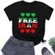 thumbnail image 3 of Tops de Cuello Alto para las Mujeres Amante Impreso Camiseta de Manga Corta, Uso Diario Casual, 95% Poliéster 5% Spandex, Tops de Cuello Redondo para las Mujeres, 3 of 5