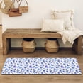 thumbnail image 3 of Light Blue Butterfly Purple Pattern Bathroom Rugs Mat,Non Slip Microfiber Bathroom Rug,Rubber Backing,Soft Bathroom Mats for Bathroom Floor,Tub and Shower,47x17in(120x43cm), 3 of 4