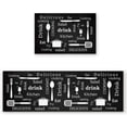 thumbnail image 3 of Knife Fork Kitchen Rugs, Kitchen Mats for Floor, Kitchen Organization Non-Slip Kitchen Mat, Anti-Fatigue Mat Home Decor Kitchen Floor Mats, Black Kitchen Decor Runner Rug, Motto Design Kitchen Rug, 3 of 6
