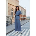 thumbnail image 6 of Pinspark 2 Piece Sets for Women Soft Short Sleeve Tracksuit Wide Leg Pants Lounge Matching Set Travel Summer Outfits, 6 of 8