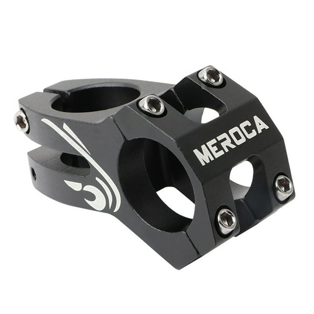 Eigraketly Vástago corto de repuesto para bicicleta, componente modificado profesional, vástagos de manillar de bicicleta, accesorios de Ciclismo Negro