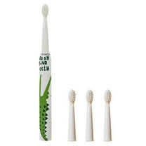 ZFYXGS Kids Electric Toothbrush, 4 Brush Heads and 3 Modes, Green, IPX7 Waterpoorf