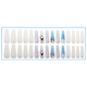 thumbnail image 1 of Uñas postizas navideñas Uñas postizas navideñas con rayas de copo de nieve para mujeres y niñas, 1 of 5