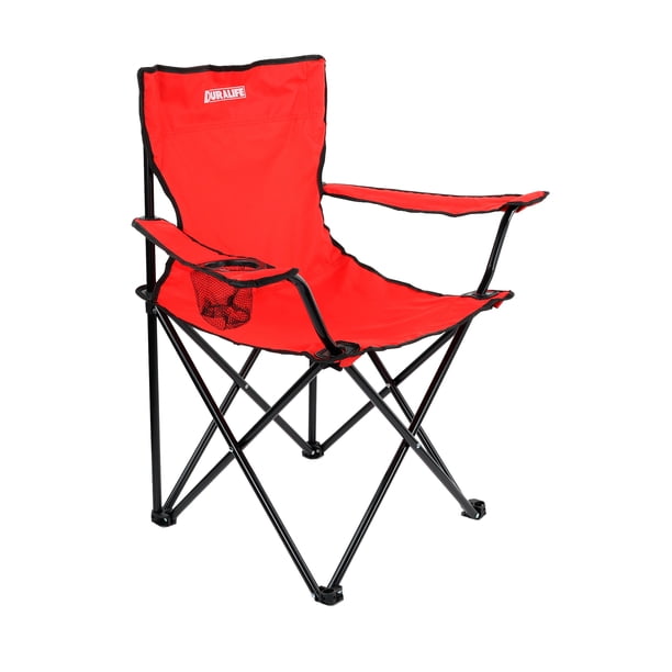 Silla Camping y Playa Plegable Portatil Duralife Rojo