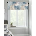 thumbnail image 4 of Kitchen Cafe Valance Curtain for Small Windows,Abstract Ombre Marble Texture Rod Pocket Short Valances Modern Stone with Gold Line Window Treatment Panel for Living Room/Bedroom/Bathroom,54x18in, 4 of 9