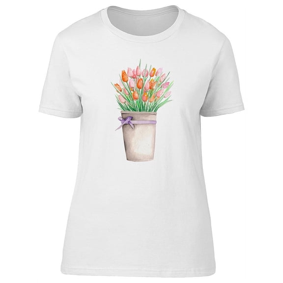 Beautiful Tulip Flowers Bouquet Tee Women's -Image by Shutterstock