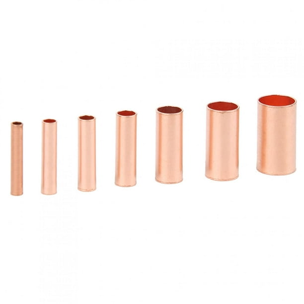 250-Piece Copper Tube Terminal Kit – 7 Sizes GT-0.5 To 16 With Heat Shrink Tubing – Wire Connectors For Multi-Strand & Solid Wires