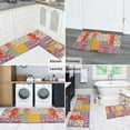 thumbnail image 5 of Pioneer Flower Floral Print Pattern Kitchen Rugs Sets Of 2,Anti Fatigue Kitchen Mat Rugs Non Slip Washable,Decorative Kitchen Floor Mats for Kitchen,Sink,Laundry,17"x30"+17"x47", 5 of 7