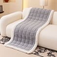 thumbnail image 4 of Sofa Cushion, Non-Slip Seat Cushion, Thick Warm Plush Sofa Pad Cover for Chair Bed Bench Home Decor(Gray), 4 of 6