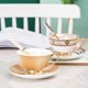 thumbnail image 5 of El juego de café está hecho de porcelana china de alta calidad, 3 piezas, taza de café de 200 ml con posavasos y cuchara, servicio de café, dorado., 5 of 5