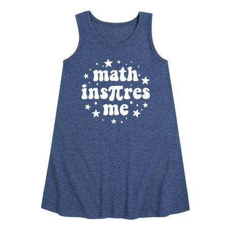 

Instant Message - Math Inspires Me - Toddler and Youth Girls A-line Dress