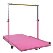 5-Star Gymnastic Kip Bar for Kids, Adjustable 3-5FT, Pink, Heavy-Duty, Home Gym Training Equipment