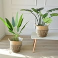 thumbnail image 5 of 1 Flower Basket Seagrass Wicker Basket Flower Pot Folding Basket Storage Basket Decoration, 5 of 6