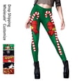 thumbnail image 2 of NADANBAO-Leggings con estampado de caramelo para mujer, pantalones de copos de nieve de Feliz Navidad, pantalones elásticos de cintura media, medias sexys para entrenamiento físico, 2 of 5