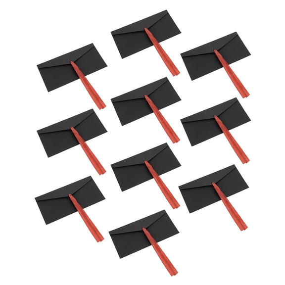 LOLIPPYY 10Pcs Black Kraft Paper Card Envelopes with Bowknot Design for Elegant Decor