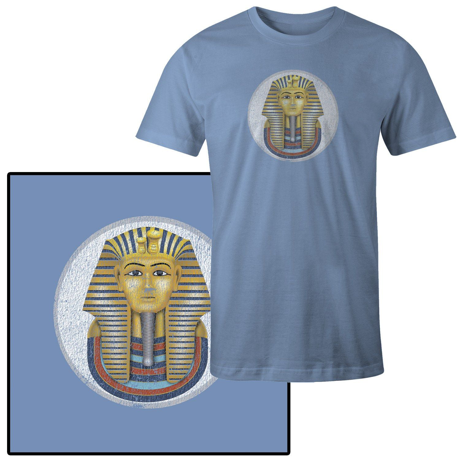 Men's Vector Illustration of King Tut Egyptian Pharoh T-Shirt - Walmart.com
