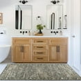 thumbnail image 7 of ReaLife Machine Washable Area Rug Runner - Living Room Bedroom Bathroom Kitchen Entryway Office - Padded Low Pile Stain Resistant Premium - Boho Farmhouse Vintage - Lyle - Brown 2'6" x 6', 7 of 7