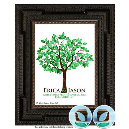 16x20 Tree 104 Wedding Fingerprint Guest Book Tree Wedding Guestbook Poster Thumbprint Tree Guest Book Tree Stamp Posterx