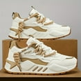thumbnail image 6 of Double Lace Trendy Platform Sneakers, Soft Sole Comfy Jogging Shoes For All Seasons, 6 of 9