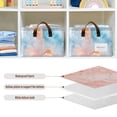 thumbnail image 6 of Collapsible Storage Bins Fabric Shelf Baskets with Handles Closet Organizer Soft Blue Pink Marble 16.9x11.4x7.7, 6 of 8