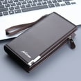 thumbnail image 2 of MIASHUI Fashion Men ID Long Wallet Zipper Purse Clutch Bag with Multiple Card Slots Solid Color Design for Stylish Convenience, 2 of 5