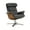 Baja Dark Grey, variant on Jennifer Taylor Home Jovan 31.5" Mid-Century Modern Genuine Leather Recliner Lounge Chair, Porcelain White Leather