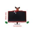 thumbnail image 3 of EUDIDV Xmas Decor Items 1 Pack Christmas Computer Monitor Border Cover TV Monitor Cover Elastic Laptop Computer Cover For Xmas Home Office Computer Decoration Holiday Decorations, 3 of 5