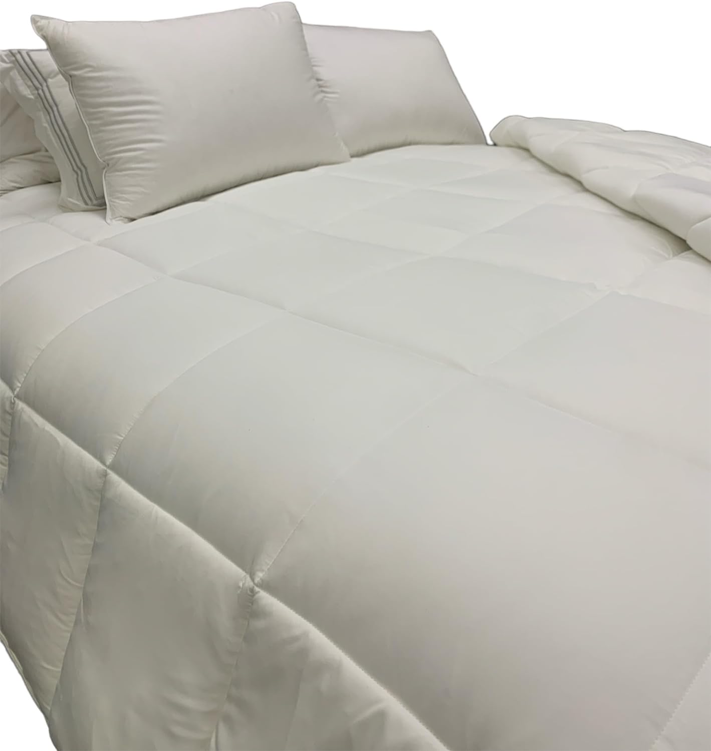 Sheetsnthings Cooling Bamboo Viscose Down Alternative Comforter, All Seasons (Silky Soft and Silent Bamboo Shell) Down Alternative Duvet Insert (Full/Queen Size, 90x90)