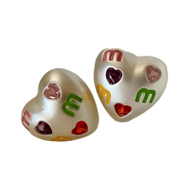 Pendientes con forma de corazón de amor, pendientes decorativos personalizados, pendientes de moda para mujer, accesorios de joyería para vestir