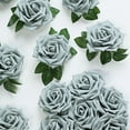 Efavormart 24 Roses | 5" Artificial Foam Rose With Stem And Leaves for ...