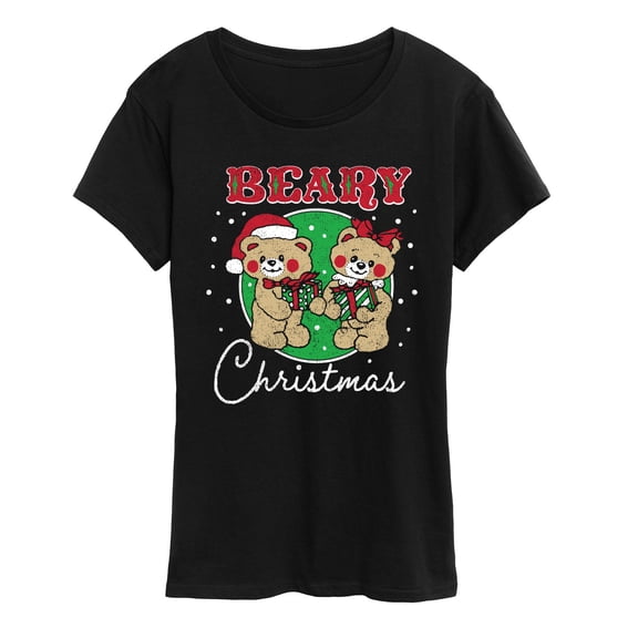 Instant Message - Beary Christmas - Women's Short Sleeve Graphic T-Shirt