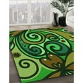 thumbnail image 3 of Ahgly Tapis Rectangulaire Lavable en Machine Intérieur Transitionnel Vert Forêt Foncé, 7 Pieds x 9 Pieds, 3 of 7