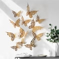 thumbnail image 3 of 3D Butterfly Wall Decor,Butterflies Decorations Sticker,12Pcs 3 Sizes Hollow Mariposas for Party Cake Bedroom Living Room Floor,Simply DIY Murals Decorativas Para Pared, 3 of 3