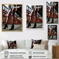 thumbnail image 4 of Designart "Sensual Black Leather Elegance" Fashion Woman Floater Framed Wall Decor, 4 of 5