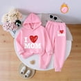 thumbnail image 2 of Girls 2 Piece Outfits Fashion Color blocked Hooded Top+Color blocked Pants Outfits Set Size 6-14 Years Teen Girl Clothes 14-16 Outfits, 2 of 4