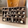 thumbnail image 5 of XIBUFE Wood Trinket Shelf for Home Decor with Multi-Compartment Wooden Shadow Box Display Shelf Organizer Storage Shadow Box for Mini Figures, 5 of 7