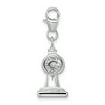 thumbnail image 2 of Sterling Silver Amore La Vita Polished 3-D Enameled Sewing Machine Charm Pendant with Fancy Lobster Clasp, 2 of 5