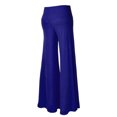 thumbnail image 5 of Fold Over Pants Women Y2K Low Rise Bell Bottoms Summer Beach Wide Leg Foldover Yoga Pants Lounge Flare Leggings 2026 Dark Blue S, 5 of 5