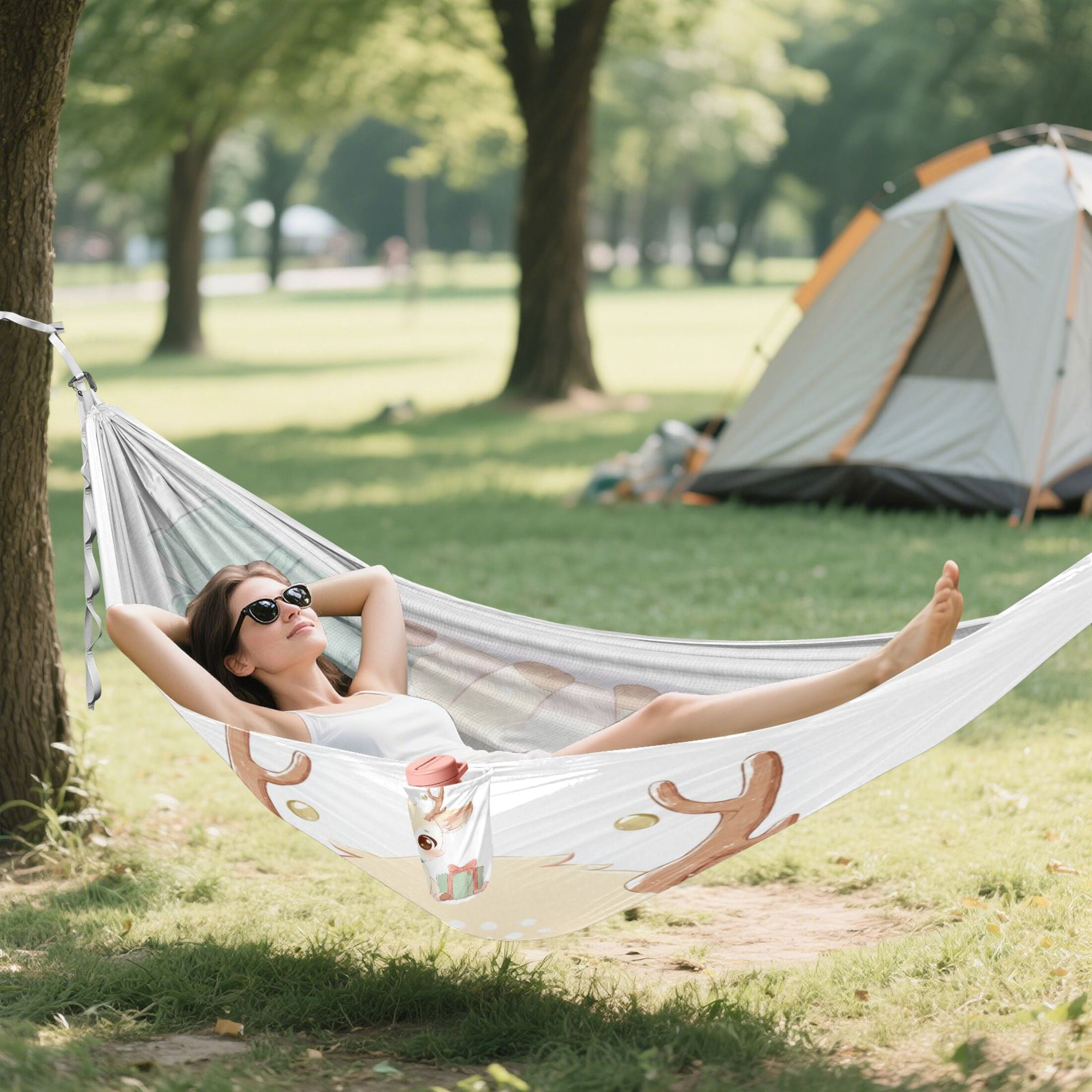 Hammock Camping Hammock Nylon Portable Hammock Travel Camping Hammock Cute Little Deer