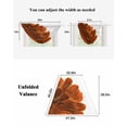 thumbnail image 5 of Burnt Orange Sheer Waterfall Valance Curtains for Window, Sparkle Gold Stained Floral Flower Art Rod Pocket Sheer Topper Swag Curtains for Living Room, Kitchen 38.5"W x 47.2"L, 2 Panels, 5 of 7