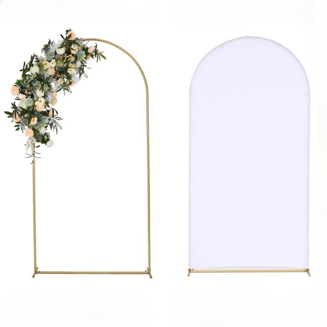 Soporte Vincidern para telón de fondo para bodas, 2 m, con cubierta en arco