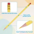 thumbnail image 4 of Uxcell Erasable Colored Pencils, 24 Pcs Oil Color Pencils with Erasers Hexagonal Rod Wooden Colored Pencils for Tests Marking Grading Art Painting, Yellow, 4 of 6