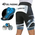 thumbnail image 4 of Sponeed Mens Cycling Shorts Padded Biking Bottoms Breathable Shorts for Men Cycling with Cushioned Padding for Road Bike Mountain Biker Gray XL, 4 of 7