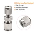 thumbnail image 4 of Uxcell 304 Stainless Steel 3mm x 6mm Tube OD Double Ferrule Straight Compression Tube Fitting, 4 of 5